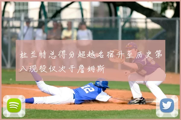 杜兰特总得分超越名宿升至历史第八现役仅次于詹姆斯